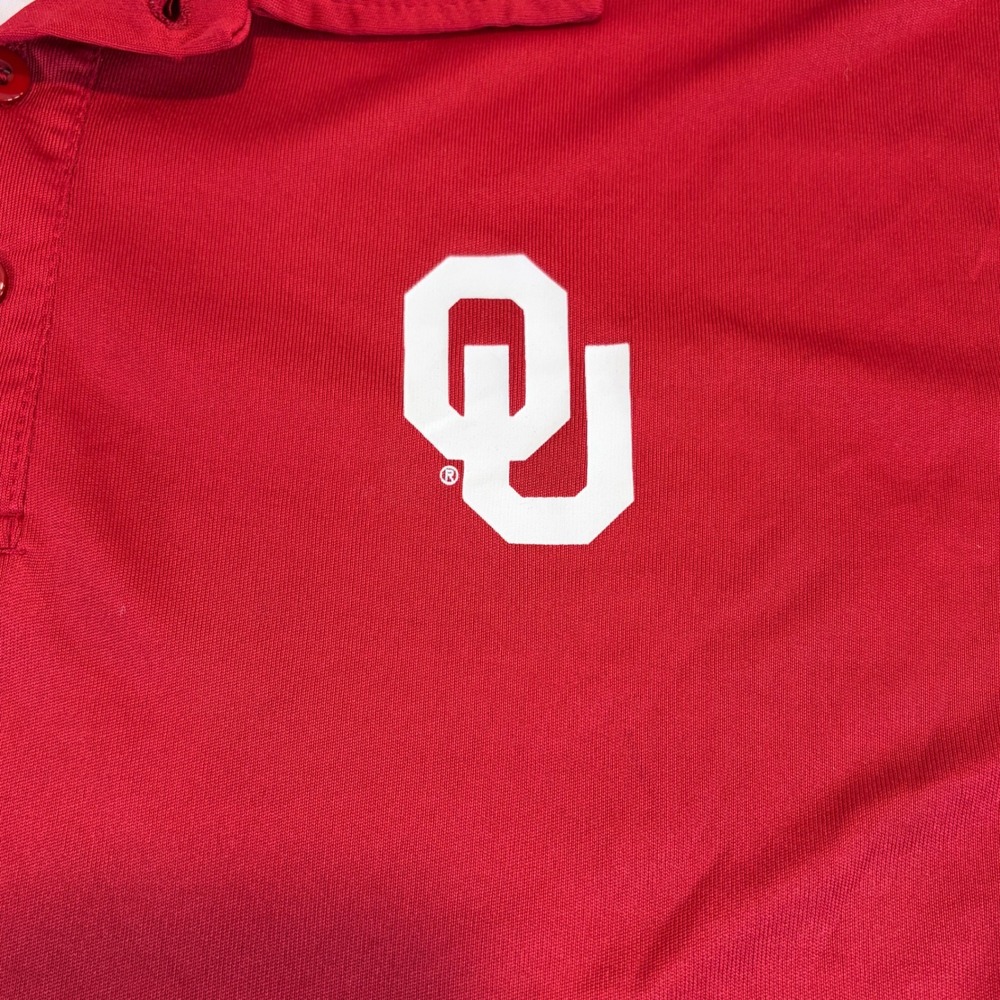 Colosseum‎ Oklahoma Sooners Polo Shirt Mens XL Red OU NCAA Football Performance - Picture 3 of 8